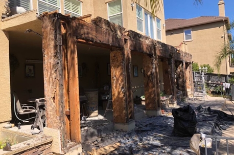 Cracks in stucco caused significant dry rot damage from water leaking in