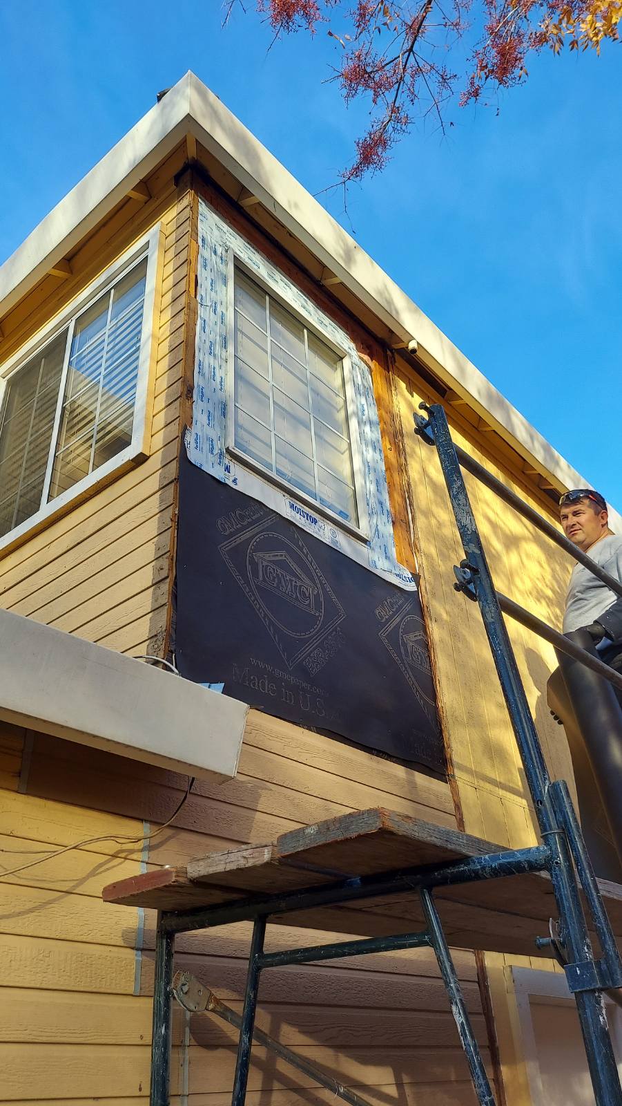 New window flashing, new sheer wall, new flashing paper Photo