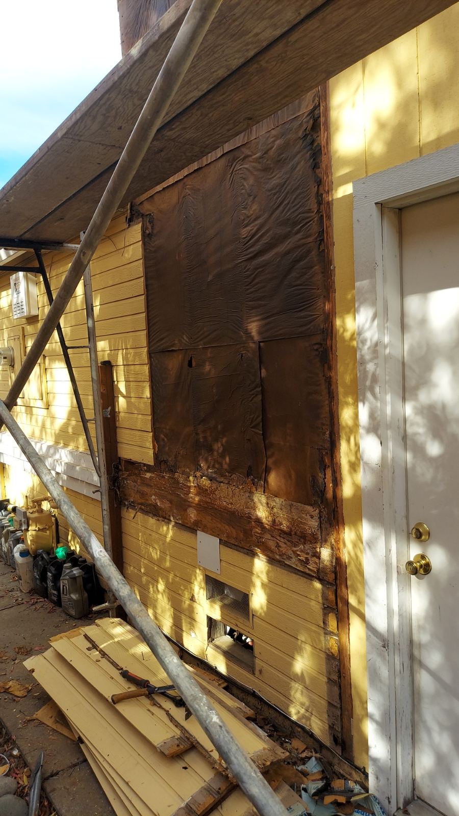 Exterior siding and sheer wall damage with dry rot Photo