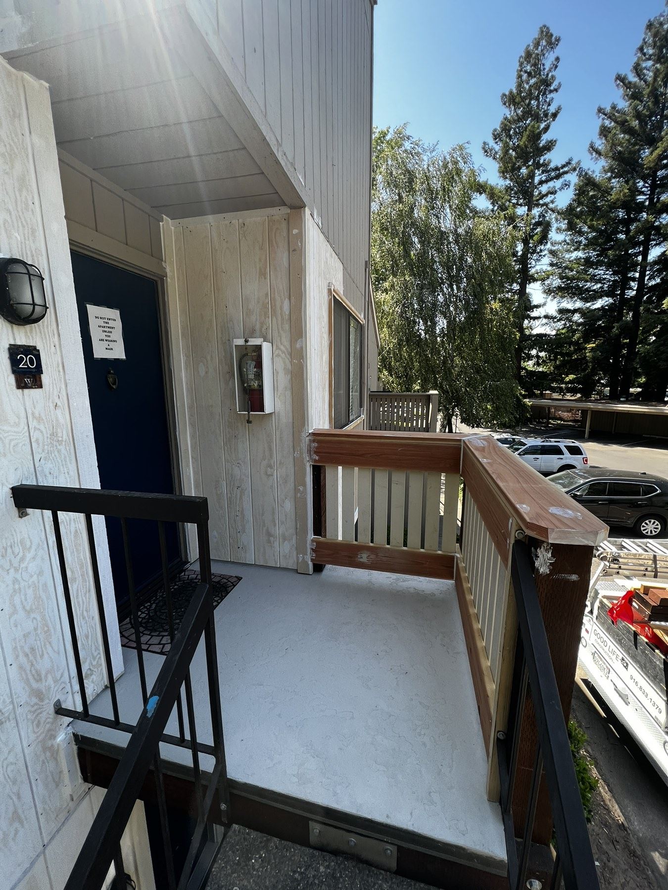 New Rails and Landing after Rot and Wood Decay Repair Photo