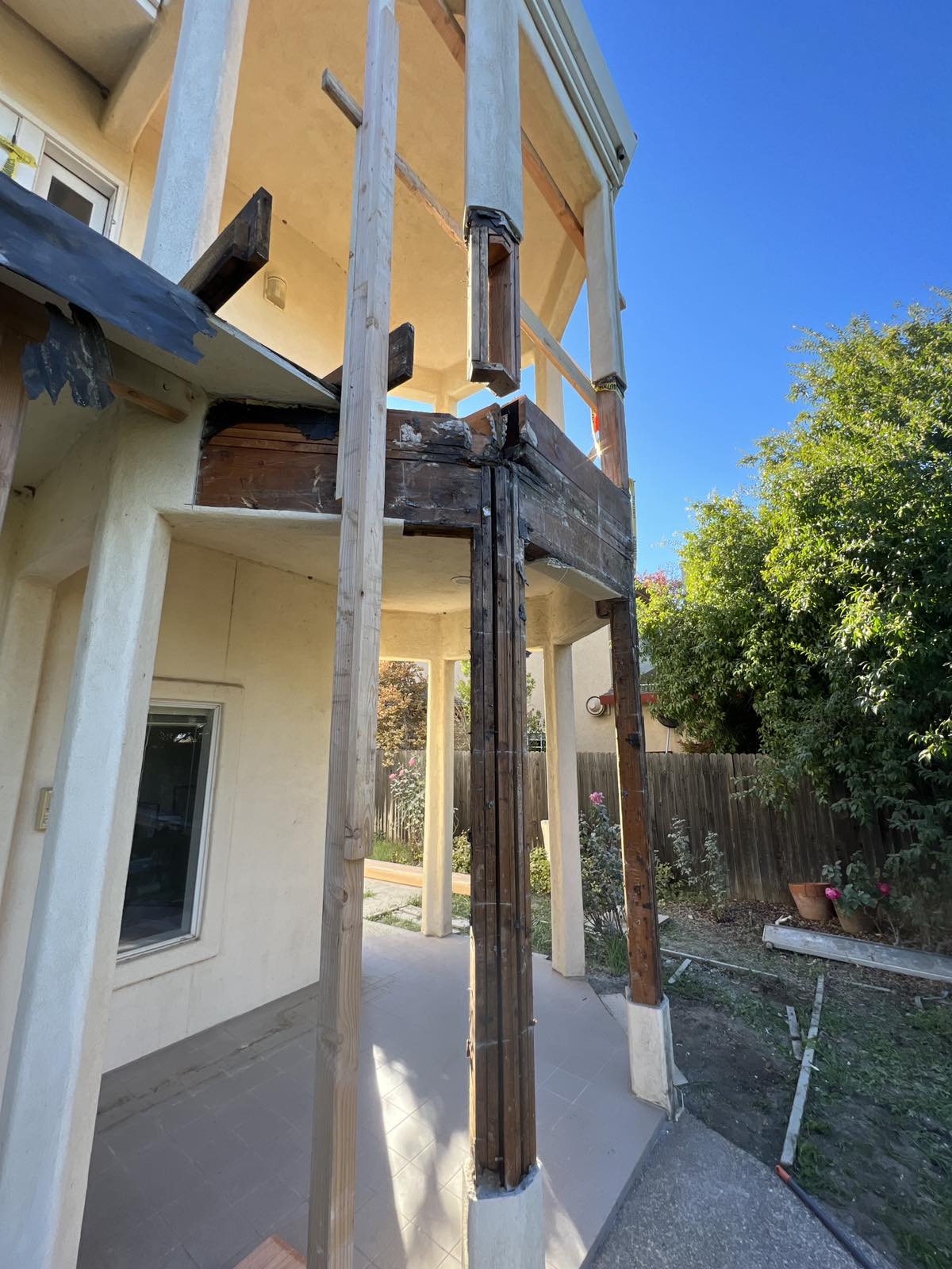 Close up of Dry Rot on Balcony Frame Photo