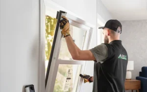 Freshly installed windows on Sacramento home by Good Life Construction