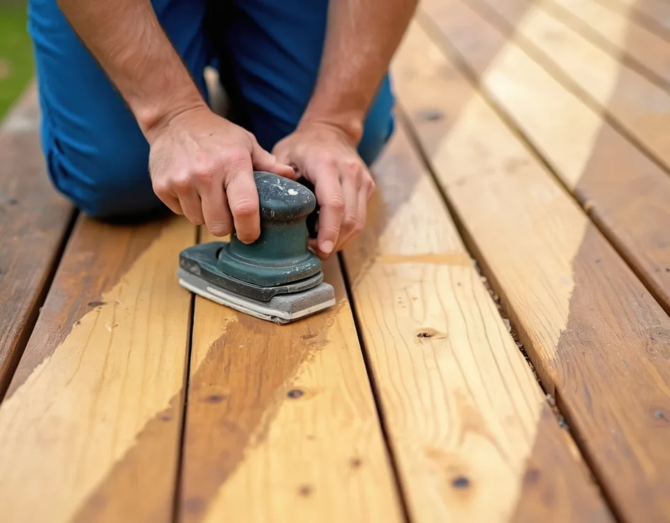 how to sand deck DIY guide