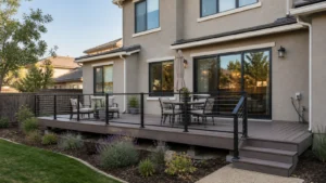 Trex deck near a modern house